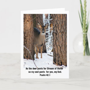 Psalm 42.1 Deer Greeting  Card