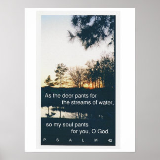 Psalm 42:1 sunset poster