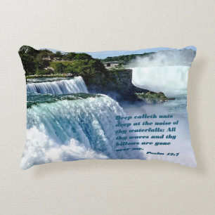 Psalm 42:7 decorative cushion