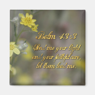Psalm 43:3 Yellow Wildflowers Magnet