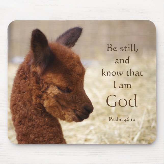 Psalm 46:10 Alpaca Mousepad (Front)