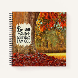 Psalm 46:10 Be Still and Know I Am God Autumn Notebook