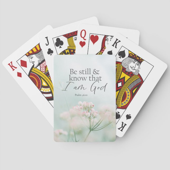 Psalm 46:10 Be still and know I Am God Bible Verse Playing Cards (Back)