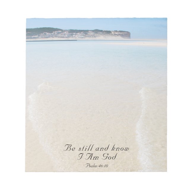 Psalm 46:10 Be Still and Know I Am God, Scripture Notepad (Front)