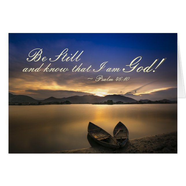 Psalm 46:10 Be Still and Know that I Am God Card (Front Horizontal)