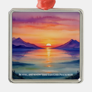 Psalm 46:10 Be still, and know that I am God Mug Metal Tree Decoration