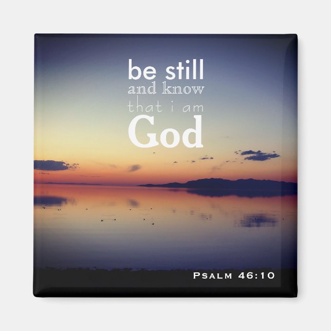 Psalm 46:10 "Be Still" Great Salt Lake, Utah Magnet (Front)