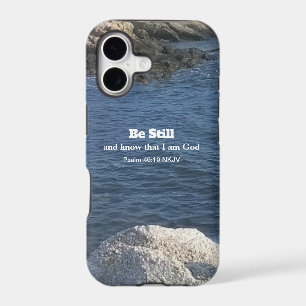 Psalm 46:10 Be Still Photo of Ocean Christian Blue