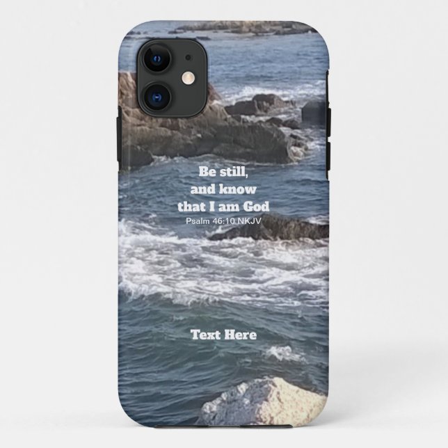 Psalm 46:10 Be Still Photo of Ocean Christian Case-Mate iPhone Case (Back)