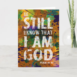 Psalm 46:10 Bible Verse Greeting Card