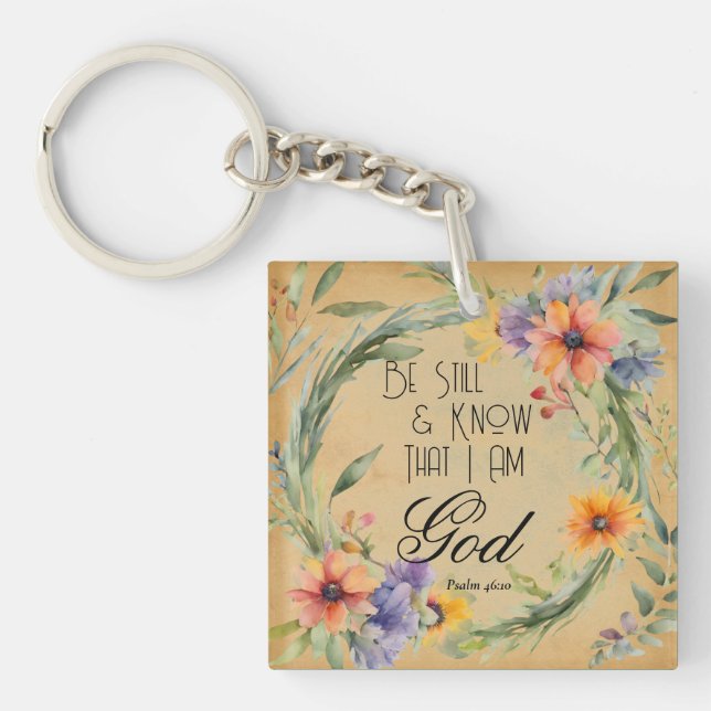 Psalm 46:10 Bible Verse Key Ring (Front)