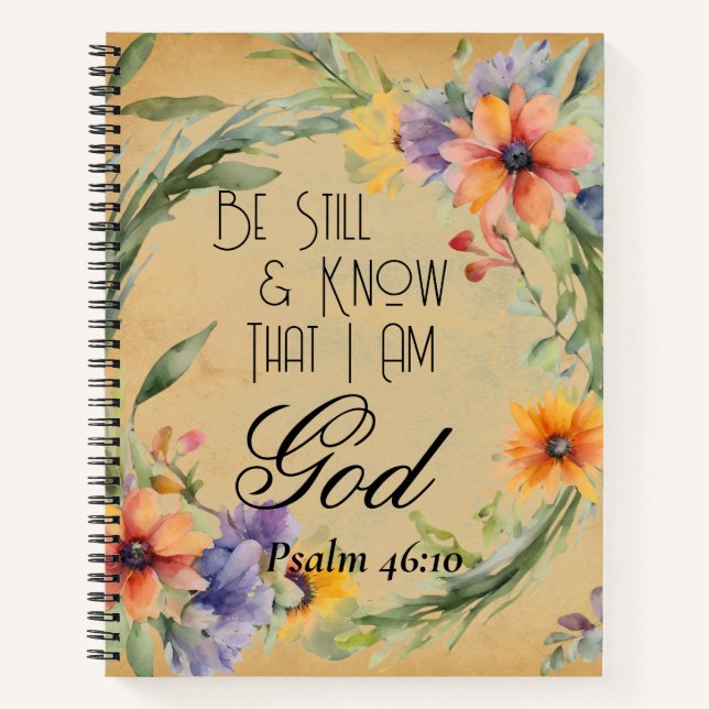 Psalm 46:10 Bible Verse Notebook (Front)