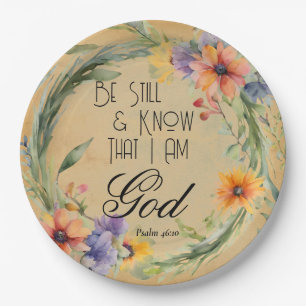 Psalm 46:10 Bible Verse Paper Plate