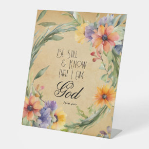 Psalm 46:10 Bible Verse Pedestal Sign