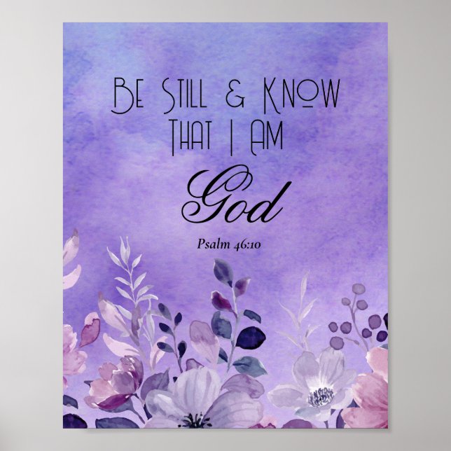 Psalm 46:10 Bible Verse Poster (Front)