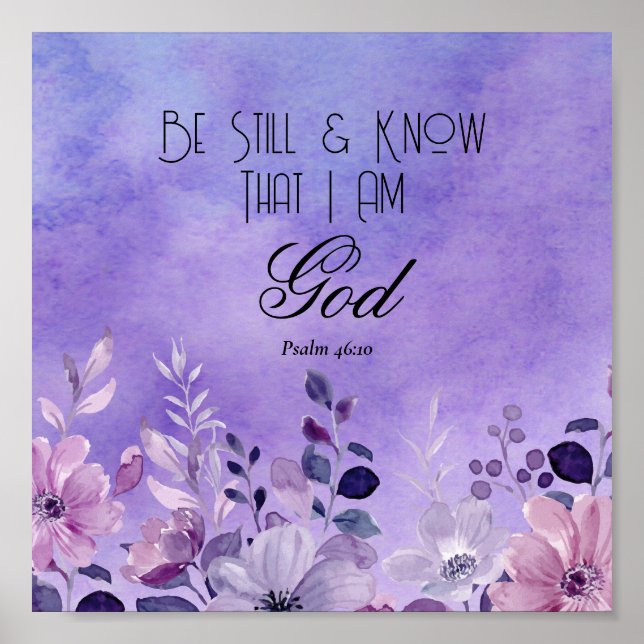 Psalm 46:10 Bible Verse Poster (Front)