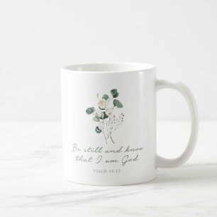 Psalm 46:10, Bible Verse Print, Be Still, Mug