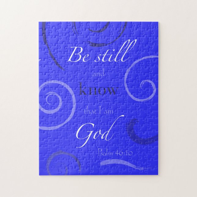 Psalm 46:10 Choose your own colour! Customisable Jigsaw Puzzle (Vertical)