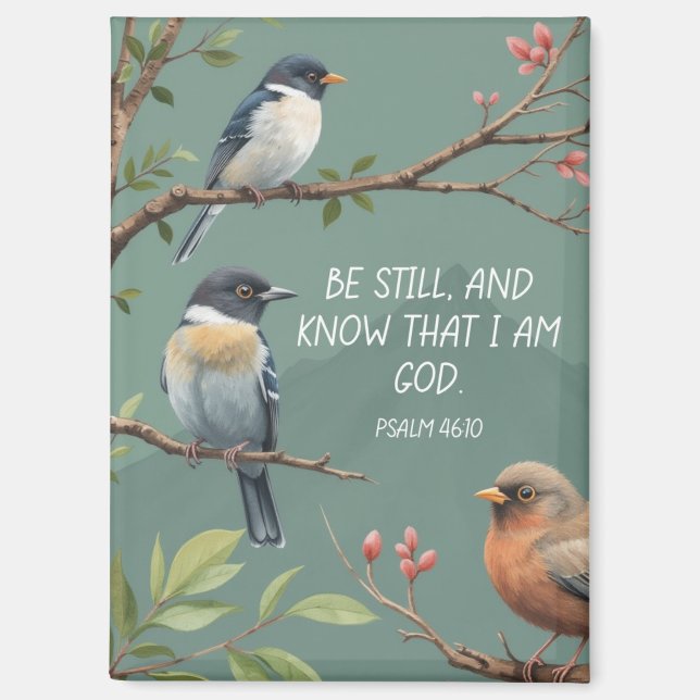 Psalm 46:10 Christian Bible Verse Image  Magnet (Front)