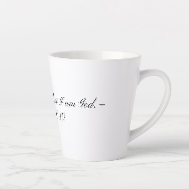 Psalm 46:10, Gift Latte Mug (Right)