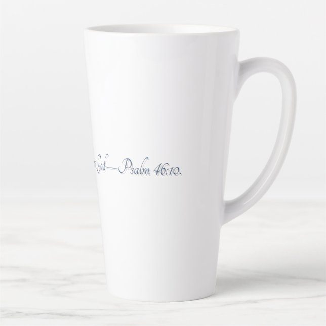 Psalm 46:10, Gift Latte Mug (Right)