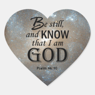 Psalm 46:10 heart sticker