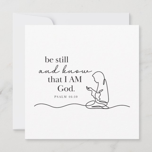 PSALM 46:10 - Personalised Note Card (Front)