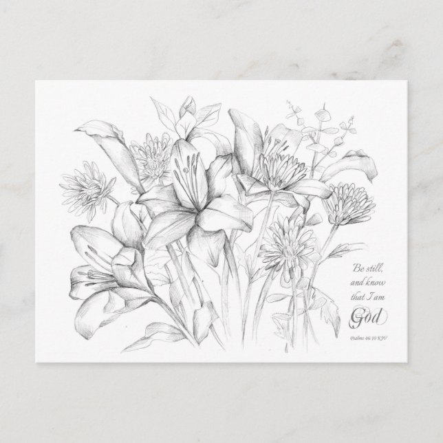 Psalm 46:10 Scripture Prayer Card Be Still  (Front)