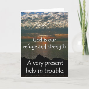 Psalm 46:1 - Beautiful Sunrise over Lake Michigan Card
