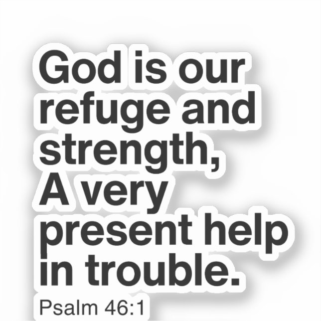 Psalm 46:1 God Is Our Refuge and Strength (Front)