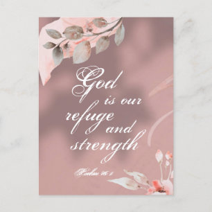 Psalm 46:1 God is our Refuge and Strength Bible  Postcard