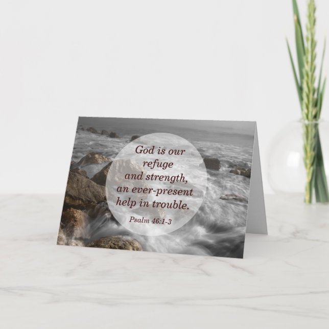Psalm 46:1 God Is Our Refuge and Strength Card (Front)