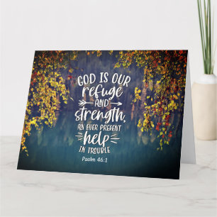 Psalm 46:1 God is our Refuge and Strength Card