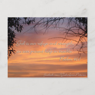 Psalm 46:1 God is our refuge & strength... Postcard