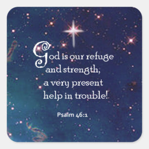 Psalm 46:1 square sticker