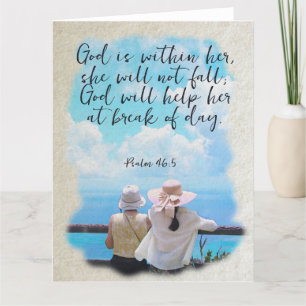 Psalm 46:4 Watercolor Christian Mother's Day Thank You Card