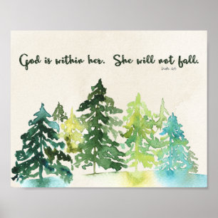 Psalm 46:5 Bible Verse wall Art
