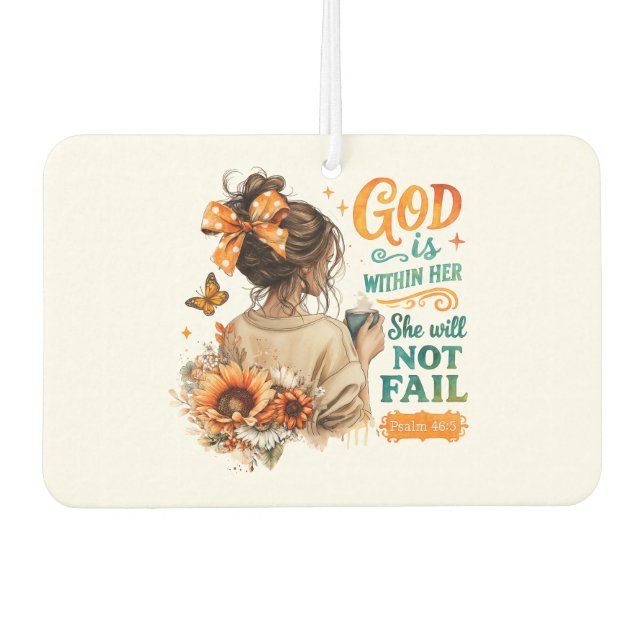 Psalm 46:5...  car air freshener (Front)