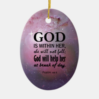Psalm 46:5 ceramic tree decoration