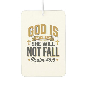 Psalm 46_5 Christian Typography Vector Car Air Freshener