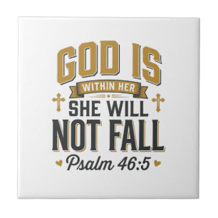 Psalm 46_5 Christian Typography Vector Tile