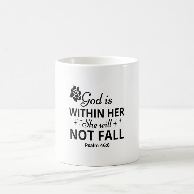 Psalm 46:6 Mother's Day Bible Verse Coffee Mug (Center)