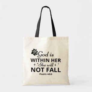 Psalm 46:6 Mother's Day Bible Verse Tote Bag