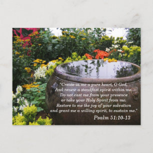 Psalm 51 10-13 Scripture Memory Card