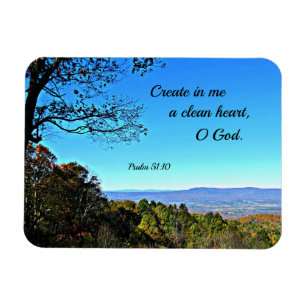 Psalm 51:10 Create in me a clean heart.. Magnet