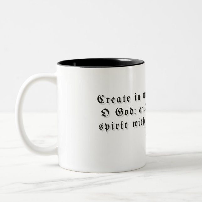 Psalm 51:10 Gift Mug (Left)