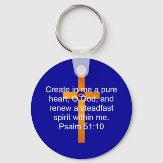 Psalm 51:10 key ring