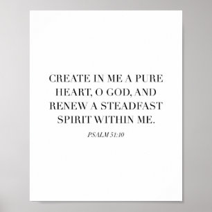 Psalm 51:10 poster