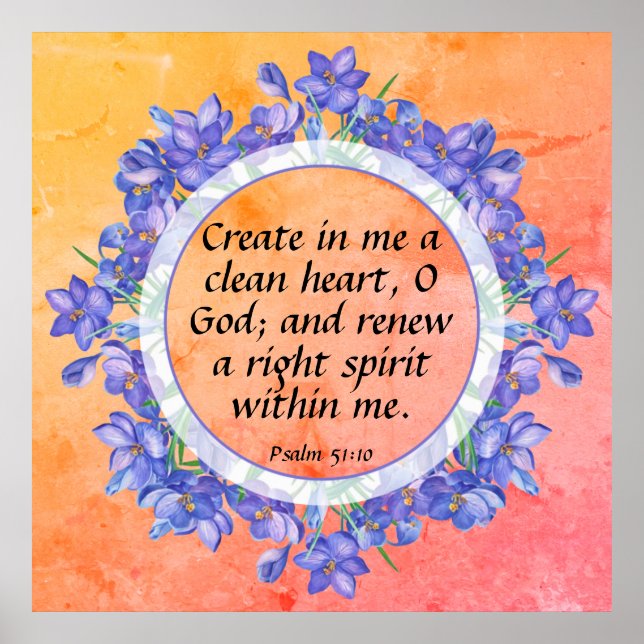 Psalm 51:10   poster (Front)
