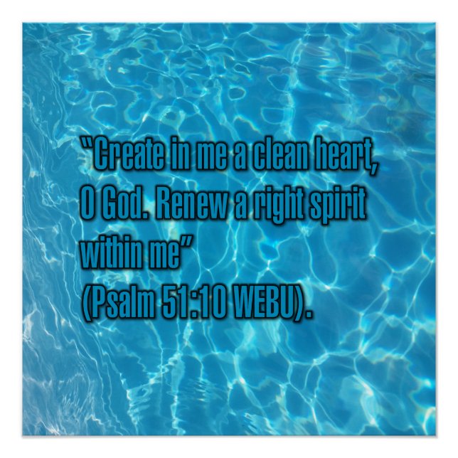 Psalm 51:10 WEBU Poster (Front)